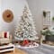 10ft. Pre-Lit Flocked Rock Springs Spruce Artificial Christmas Tree, Clear LED Lights